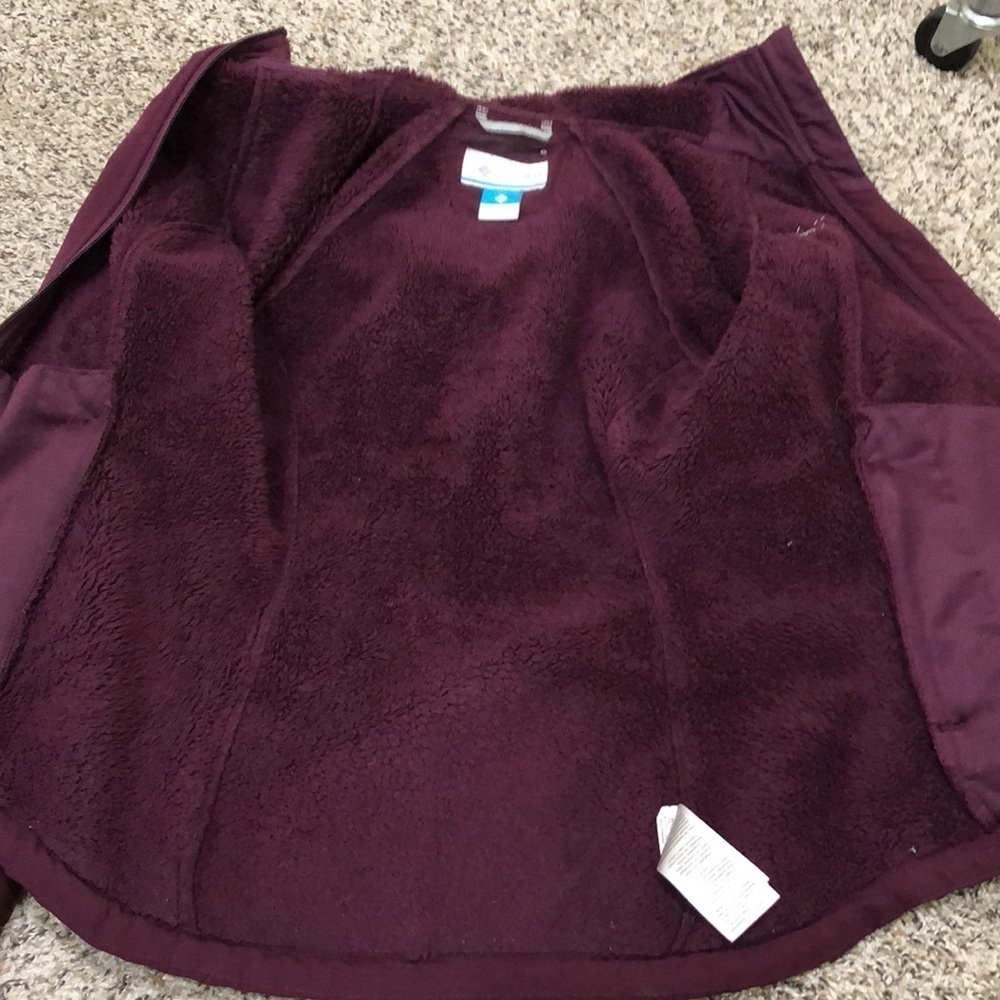 Columbia Soft Shell Omni Wind Jacket Size Xs Plum… - image 6